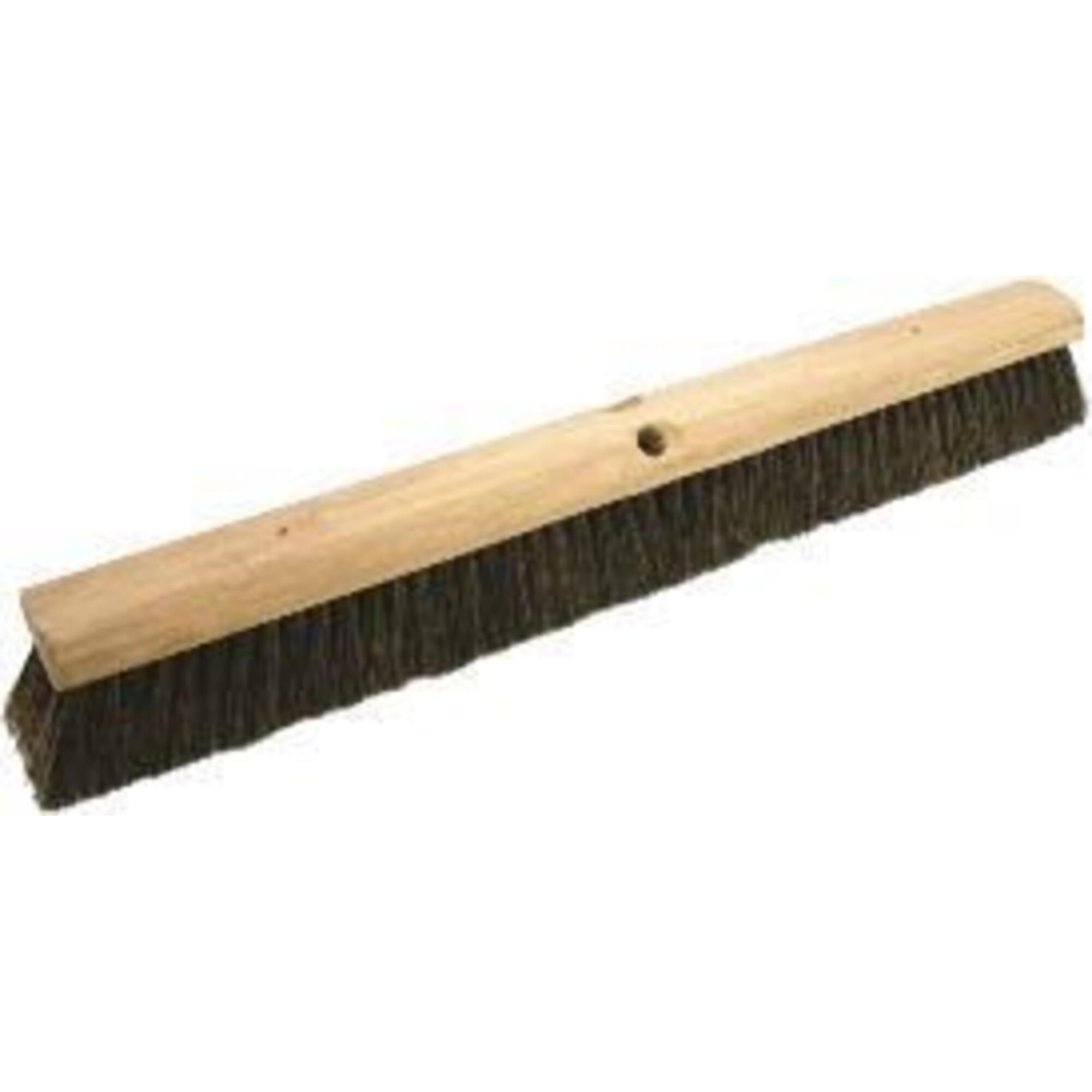 Marshalltown Wide Block Horsehair Broom - 24in., Natural Horsehair Bristles, Lacquered Hardwood Block, Model# 6442